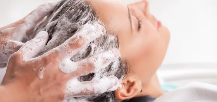 A gentle herbal-foam hair wash, guest relaxing